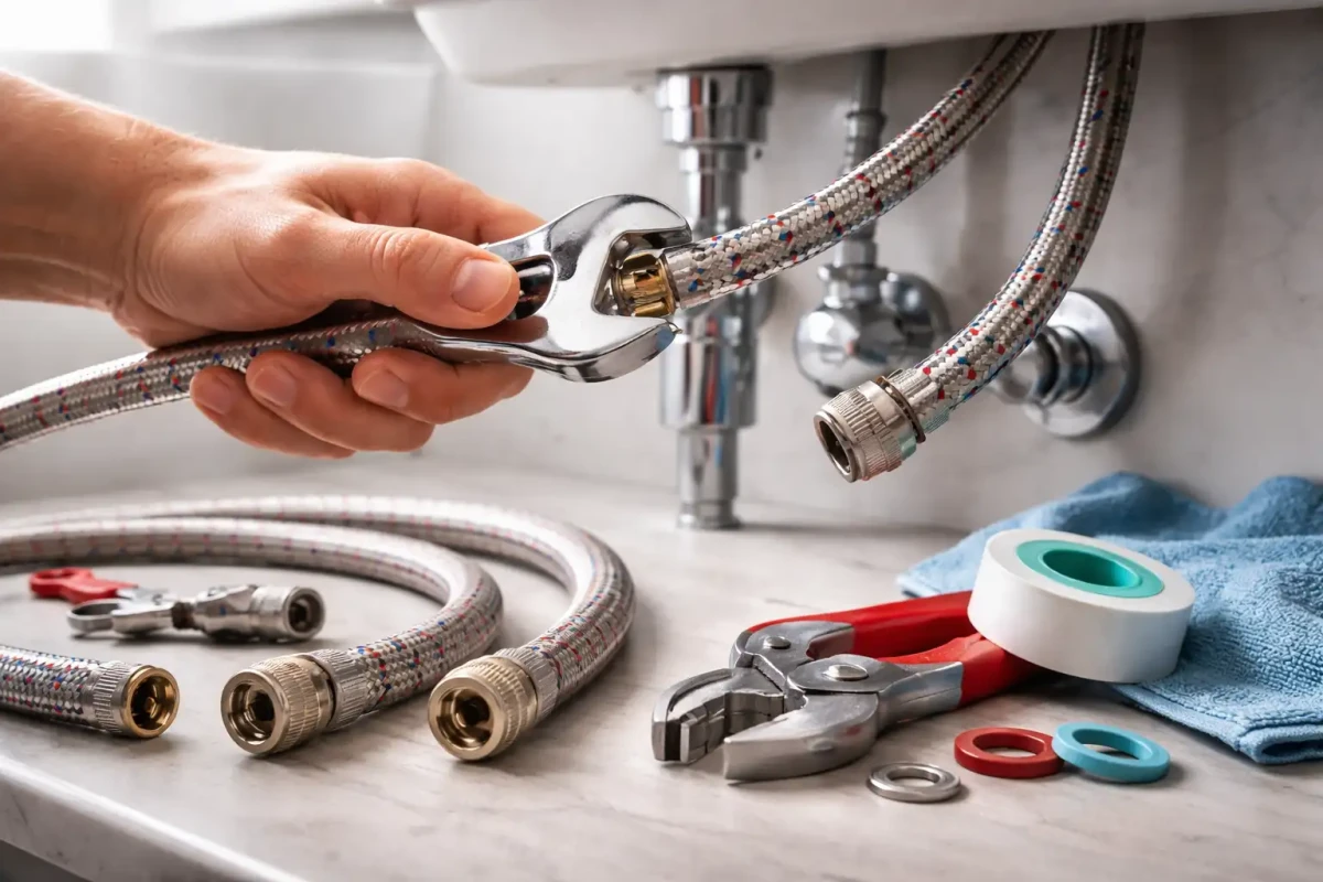 Flexible et raccordement plomberie